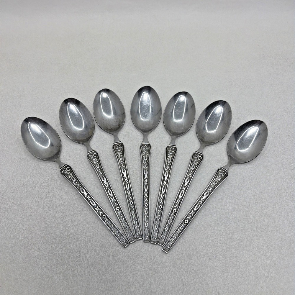 Lot Of 7 Supreme 6.5" Spoons Flatware Japan TWS131 Stainless Modern